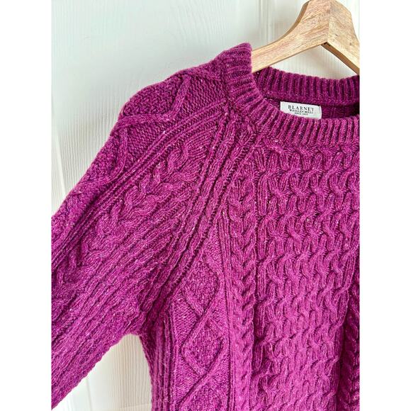 Vintage Blarney Woolen Mills 100% Wool Irish Crewneck Sweater Size Small - Picture 5 of 6
